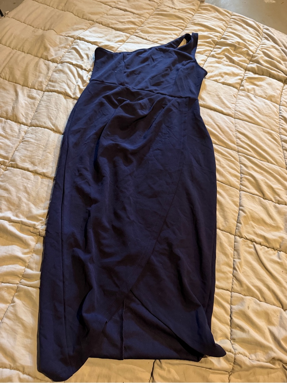 Women's Navy Blue Sleeveless Midi Dress